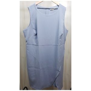 LOFT Light Blue Faux Wrap Dress